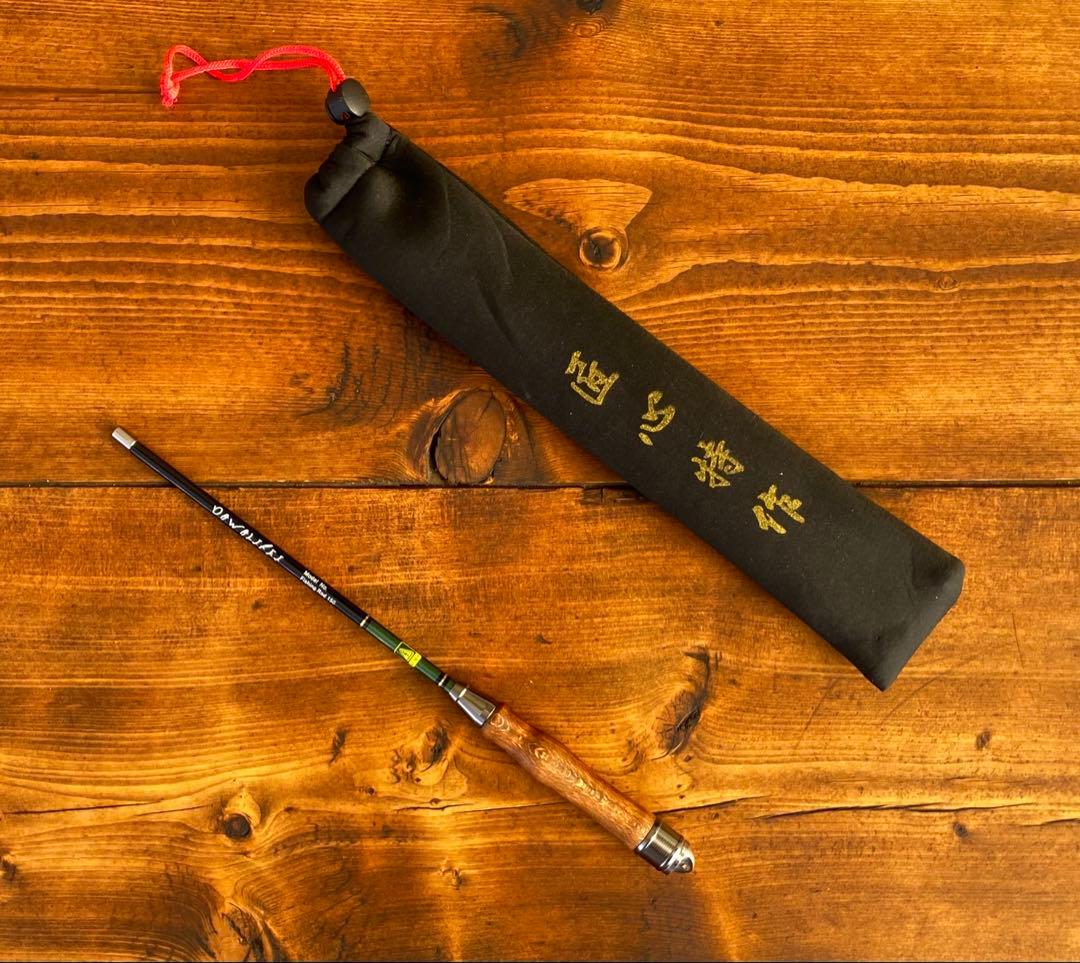 釣り竿セット　小物釣り竿　タナゴ竿　ブラック×グリーン　1.5M 仕掛け付き