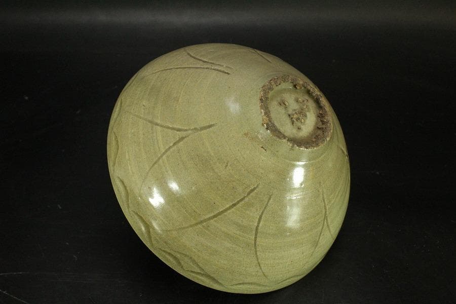 高麗 青磁 蓮弁紋 碗 茶道具(ZE556)