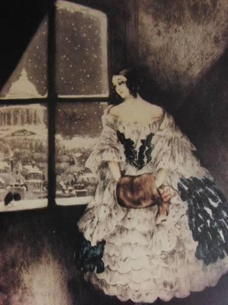 ルイ・イカール、ミミ、希少限定画集画、新品高級額装付、状態良好