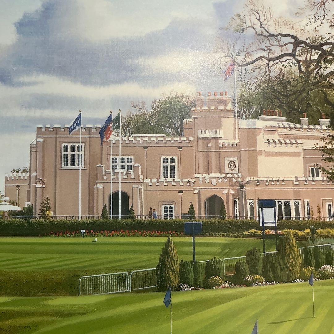 絵画 限定複製画 ゴルフ グレエムバクスター イギリス ウェントワース ボルボ