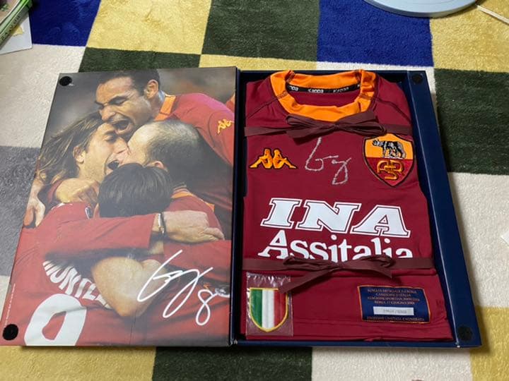 中田英寿 ASローマ 直筆サイン スクデット