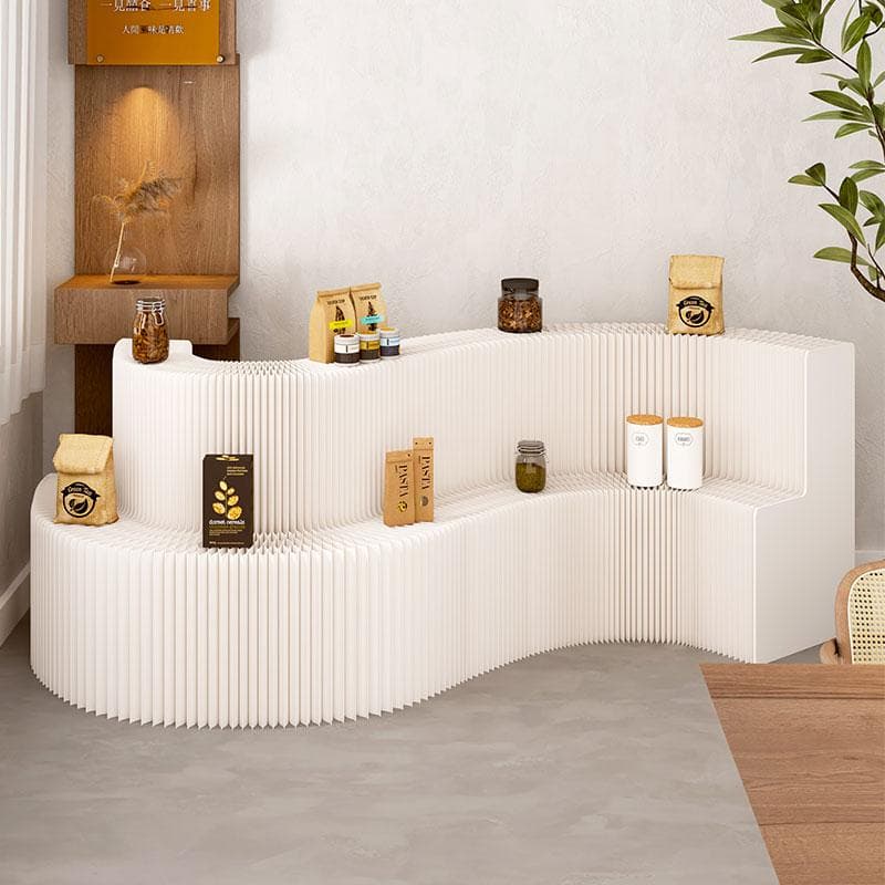 ディスプレイラック 二層式展示台 店舗用品 陳列台長さ2-3ｍ高さ73㎝折り畳み