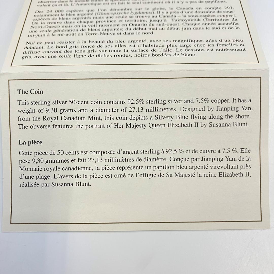 カナダ王立造幣局発行 バタフライコレクション 50セント銀貨 2006年