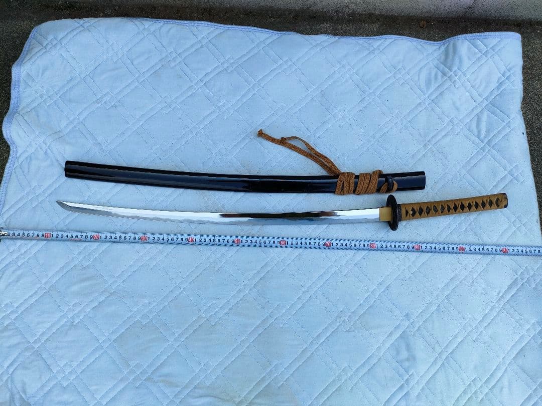 模造刀　黒鞘　鞘割れアリ　武具　剣　コスプレ