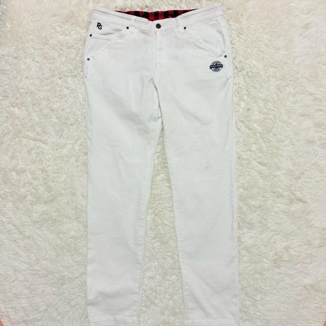 脅威のXXL/21年 パーリーゲイツ パンツ ゴルフウェア チェック エンブレム