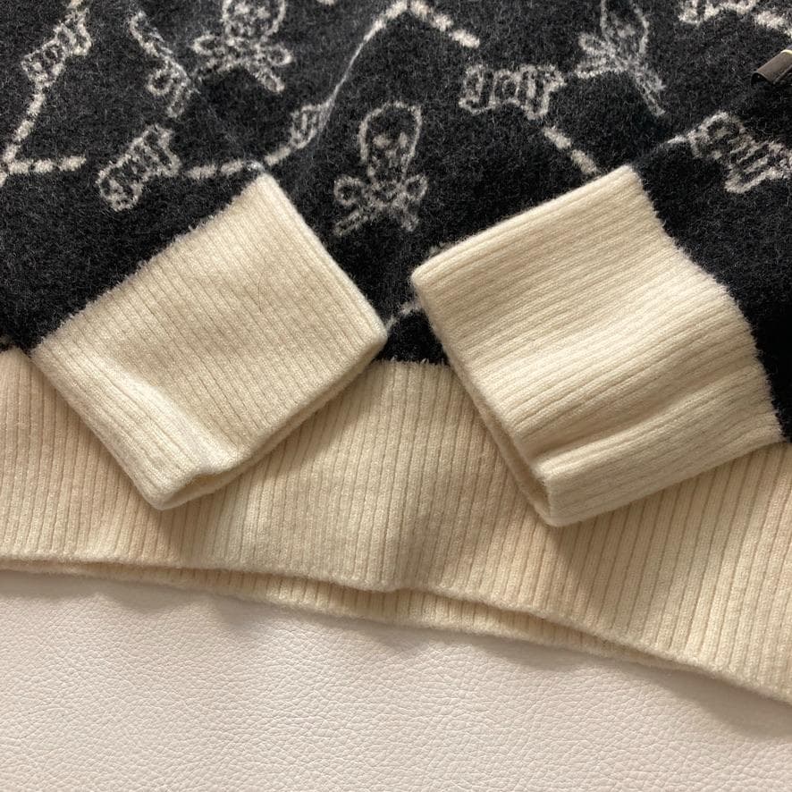 【MI】マークアンドロナ スカルジャガード ニットセーター ゴルフウェア