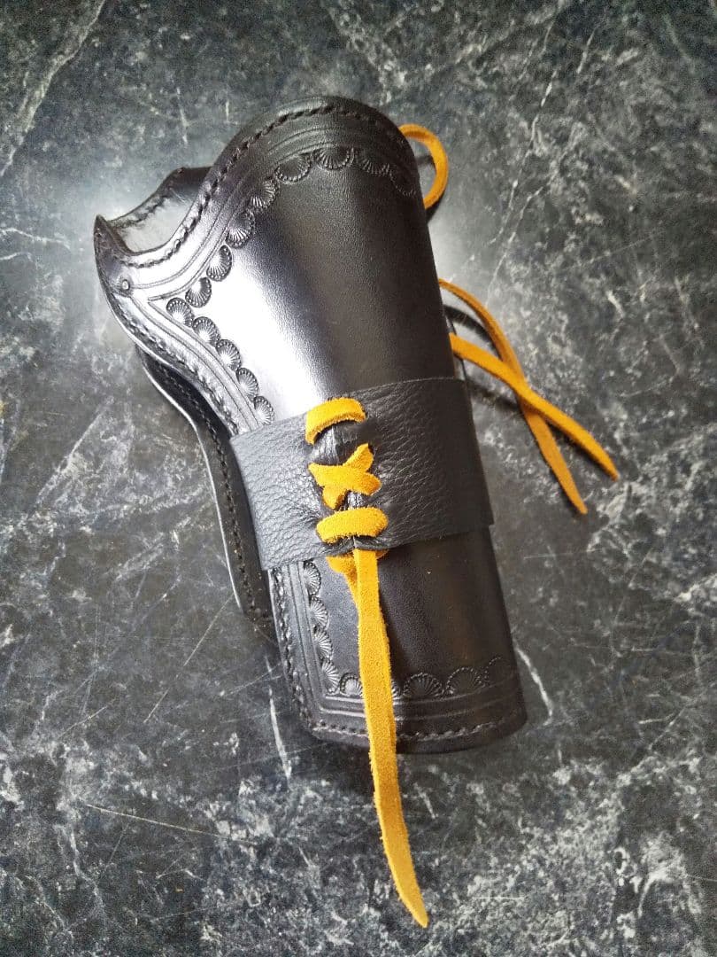 コンチョ付き SAA用本革ウエスタンホルスター オールドタイプ クラフト