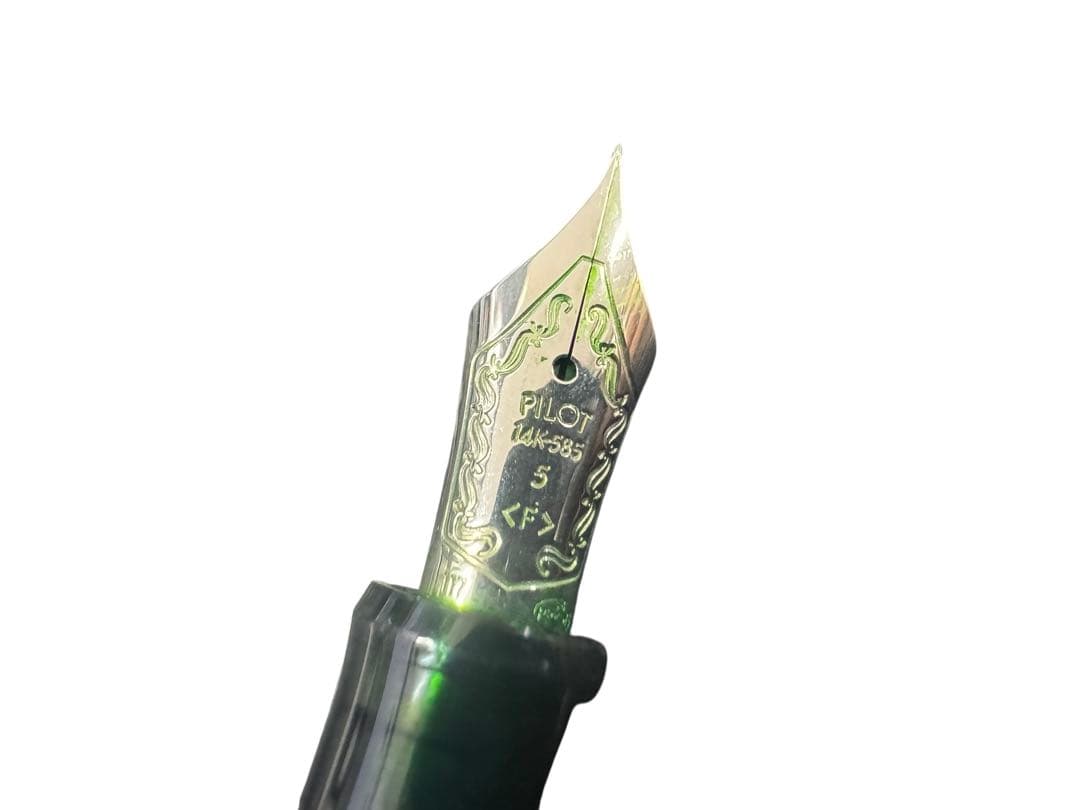 希少モデル パイロット カスタム74 万年筆 14K　透明ブラック