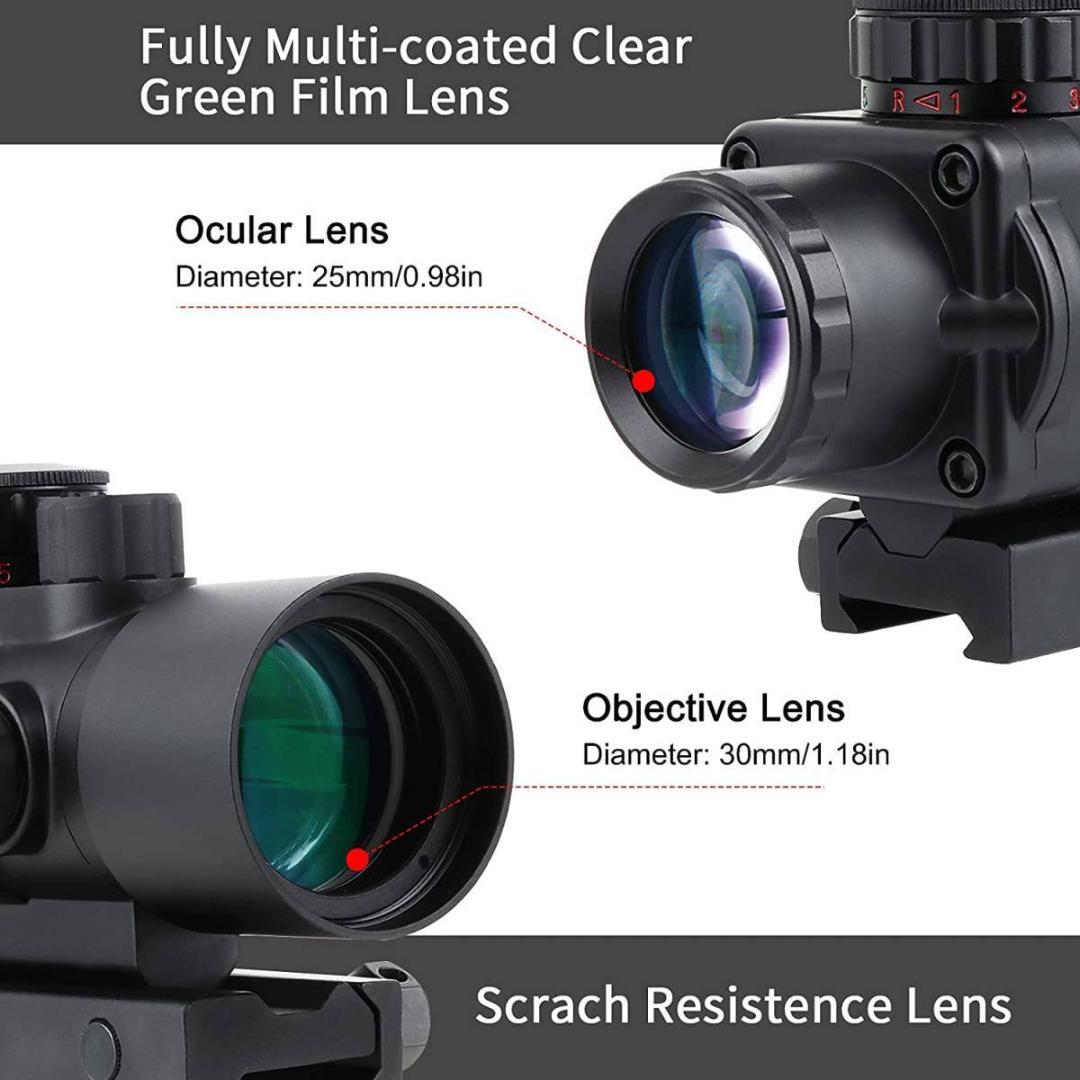 レッドドットサイト 3x30E オプティカルサイト 赤緑ドット 20mmマウント