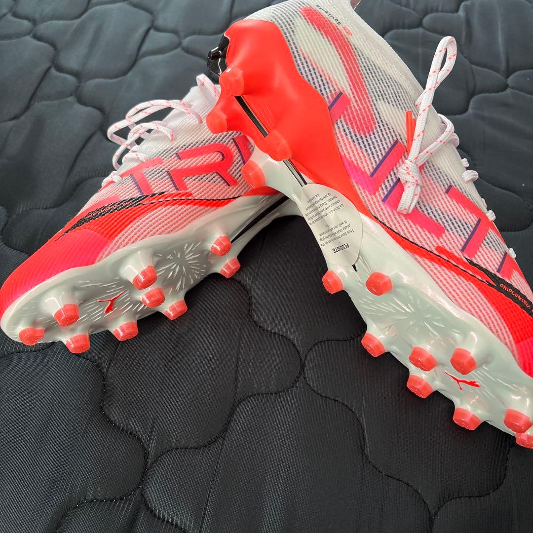 PUMA サッカーシューズ スパイク ホワイト/オレンジ