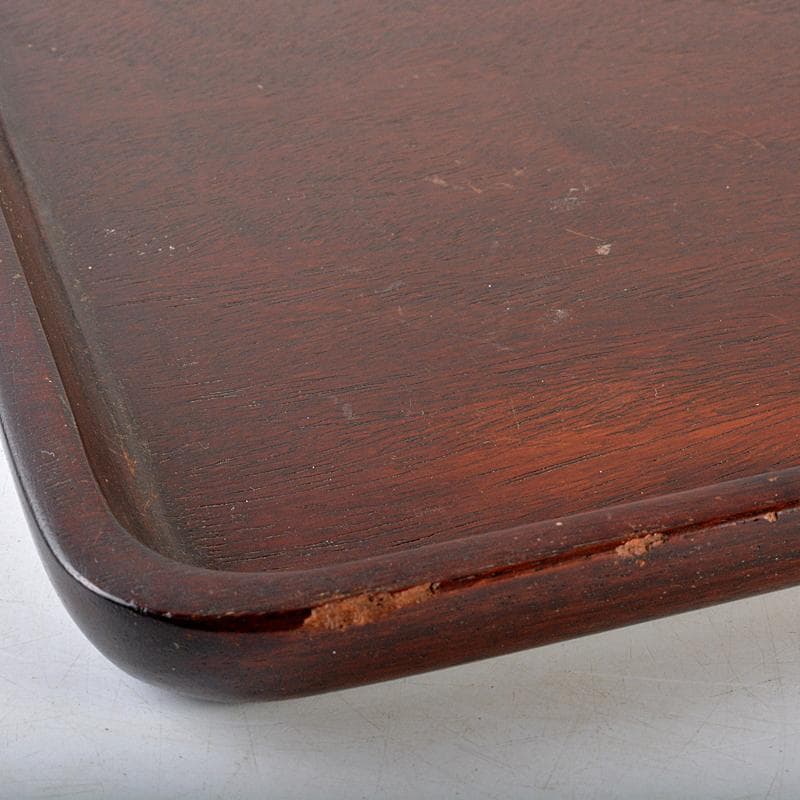 中国　唐木紫檀製　無垢刳り貫き　煎茶盆　香盆　V　R5875