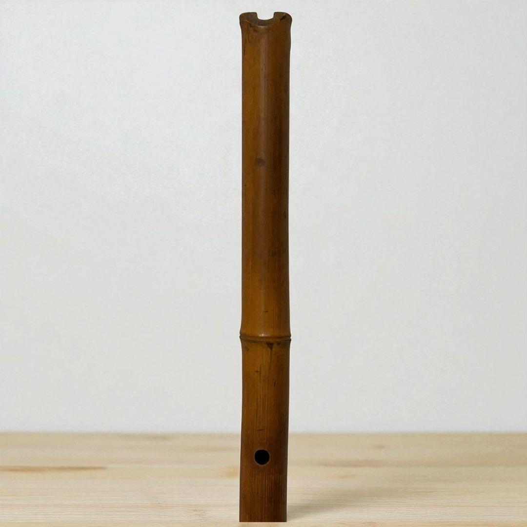 稀少品✨山宮銘 尺八 2尺 59cm 内朱仕上げ 和楽器 本格竹製 赤漆仕上げ