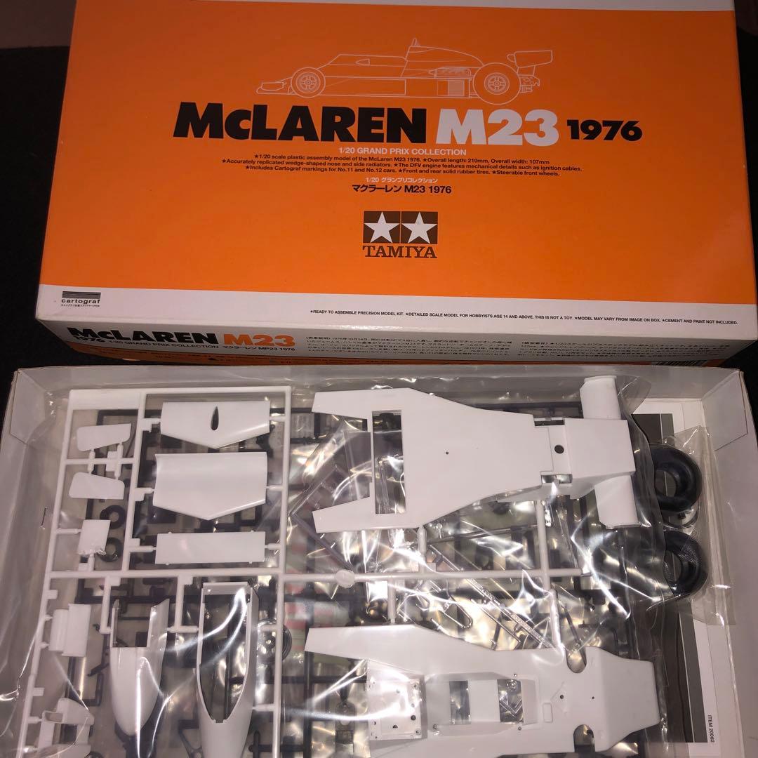 タミヤ1／20 1976マクラーレンM23オレンジ箱限定箱、エッチングパーツ付き