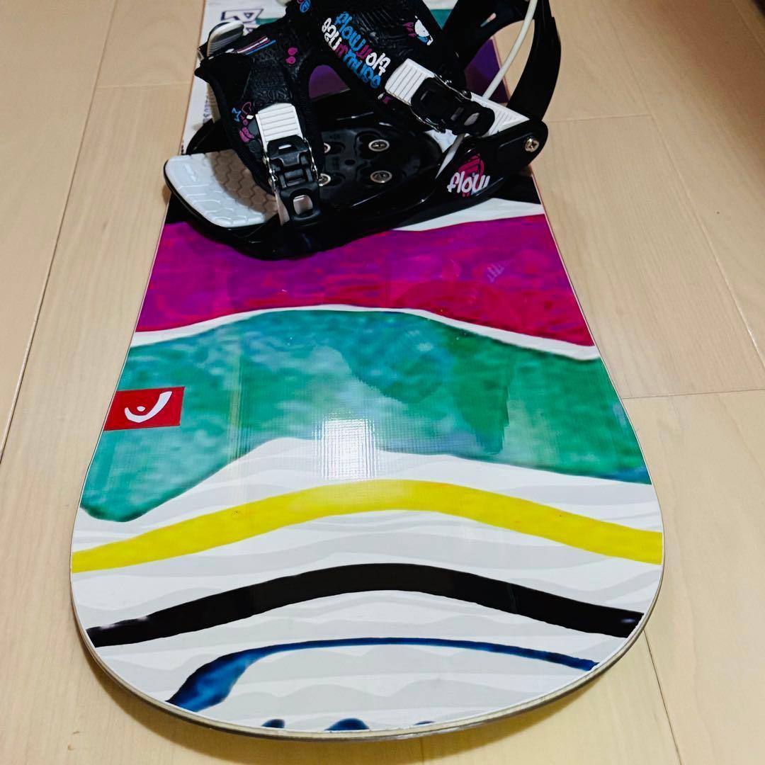 138cmスノーボードビンディング付きカラフル ワンタッチ初心者女性レディース