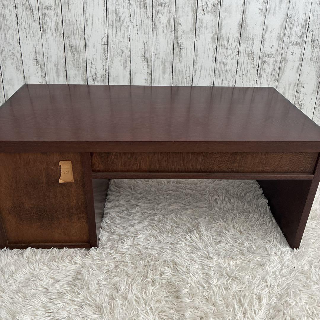 民芸調文机 書斎机 昭和レトロ アンティーク サクラ