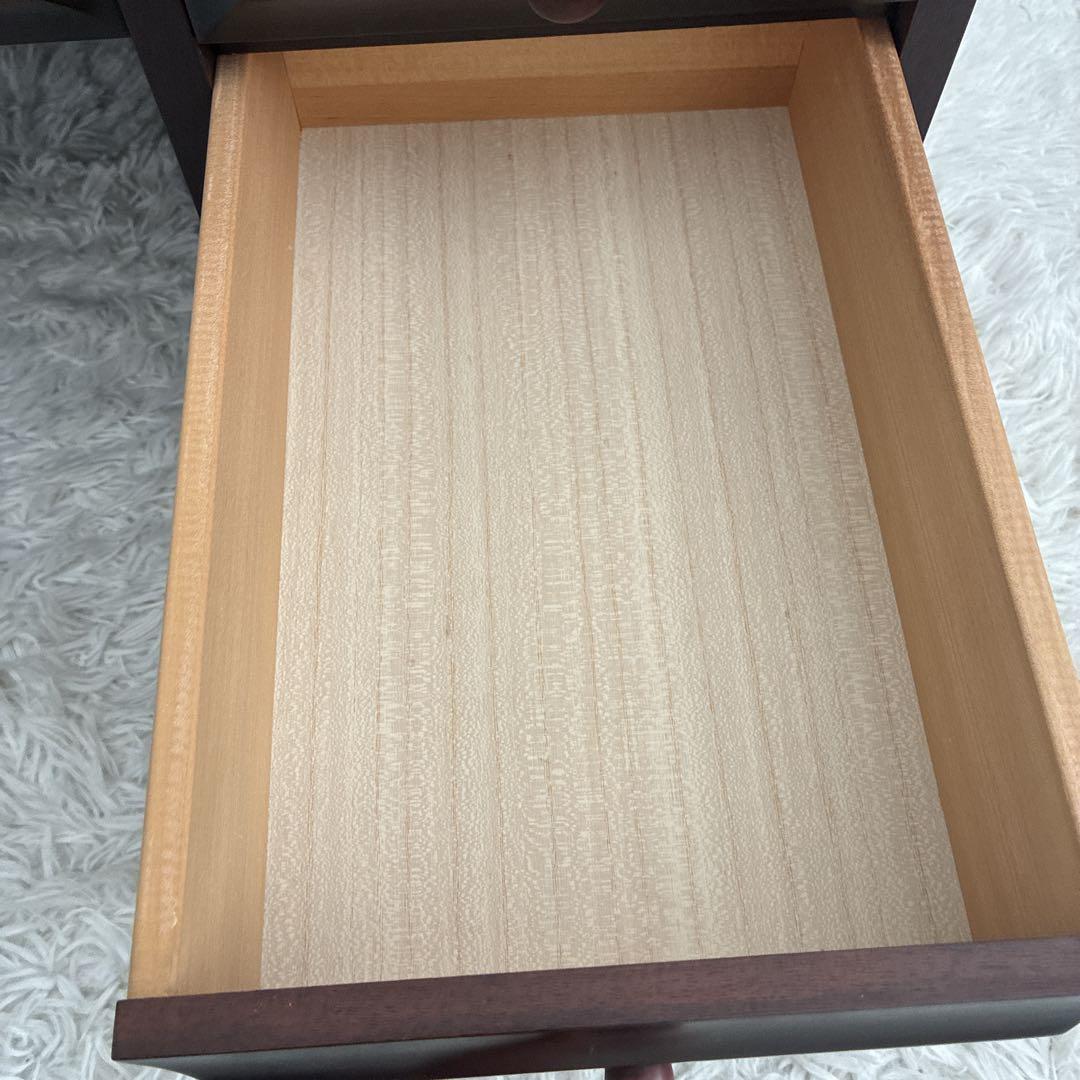 民芸調文机 書斎机 昭和レトロ アンティーク サクラ