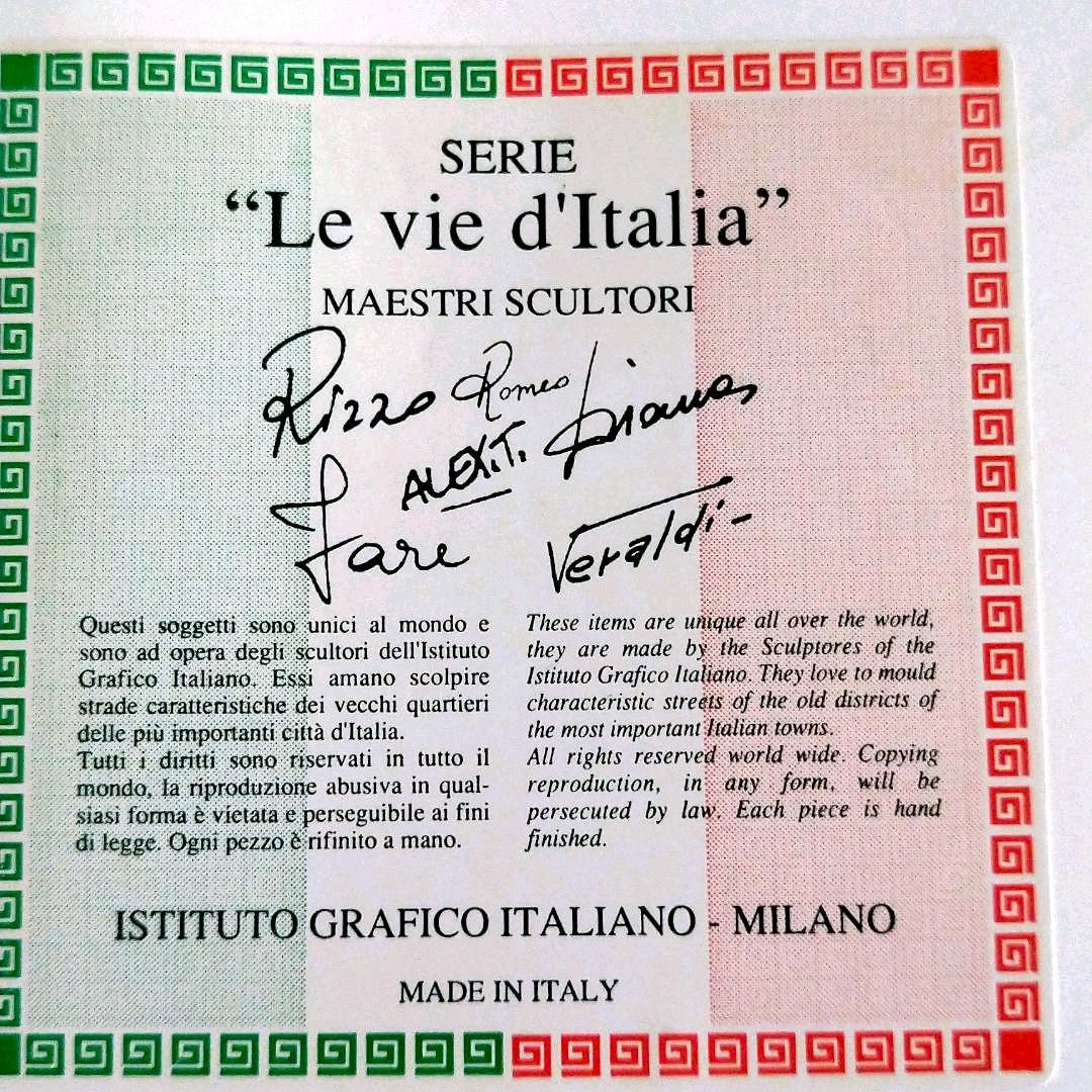 【立体絵画 Le vie d Itaria】イタリア製 ミラノ 彫刻絵画