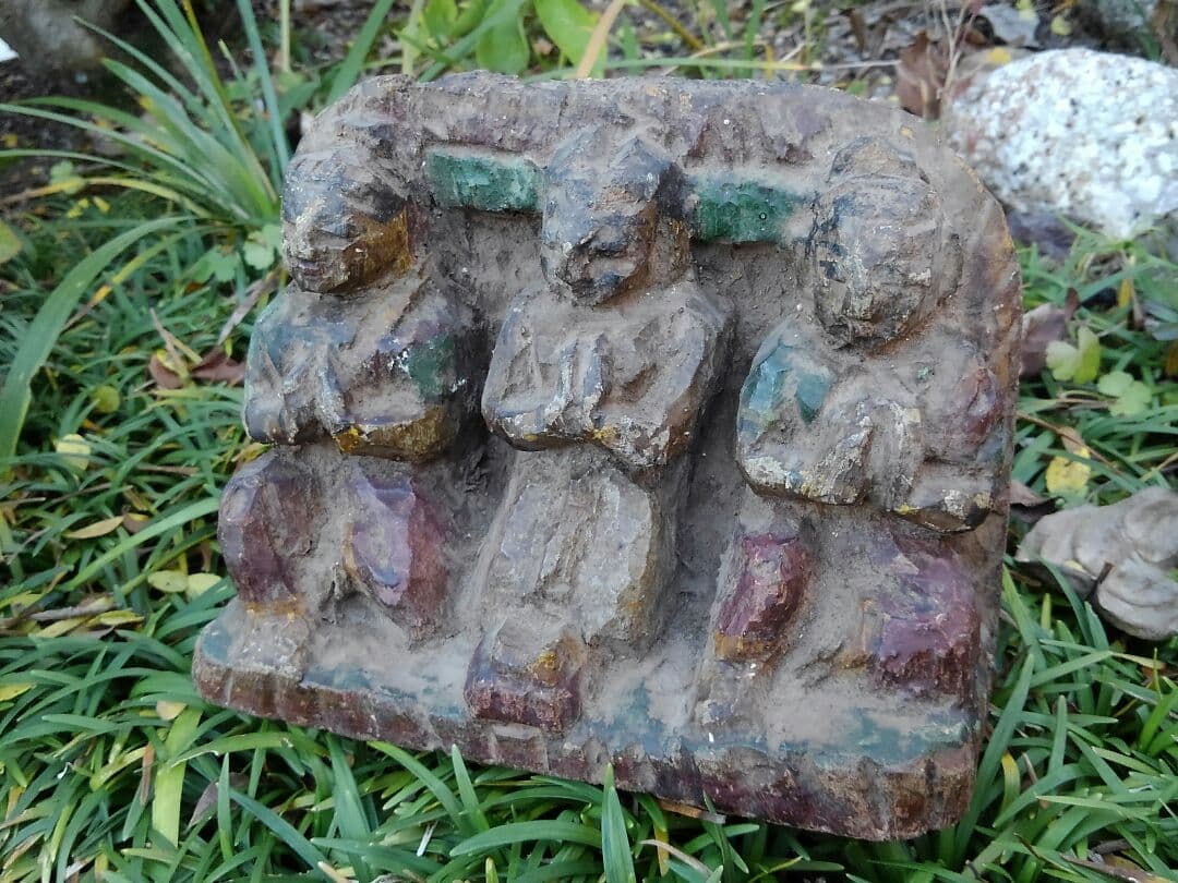 ♥骨董品　木彫り　仏像　木箱付き　仏様　仏具　仏壇　彫刻