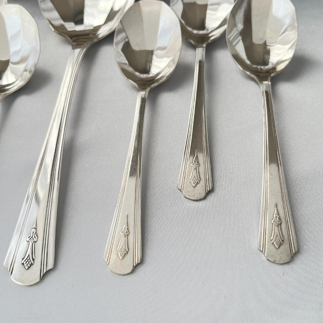 【英国】 アールデコのアイスセット スプーン / サーバー Art Deco