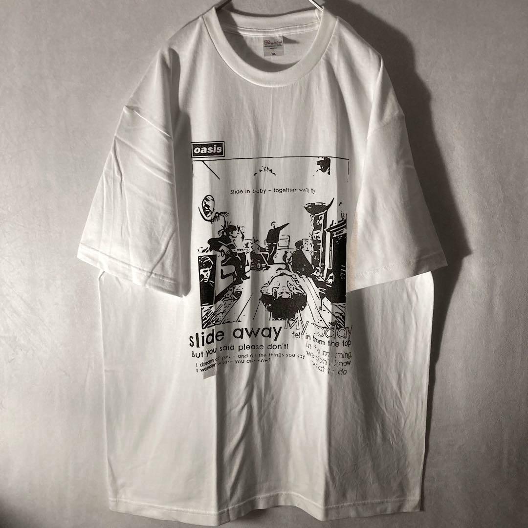 OASIS　当店限定　イラスト風　オアシス　ギャラガー　音楽　古着風　バンT