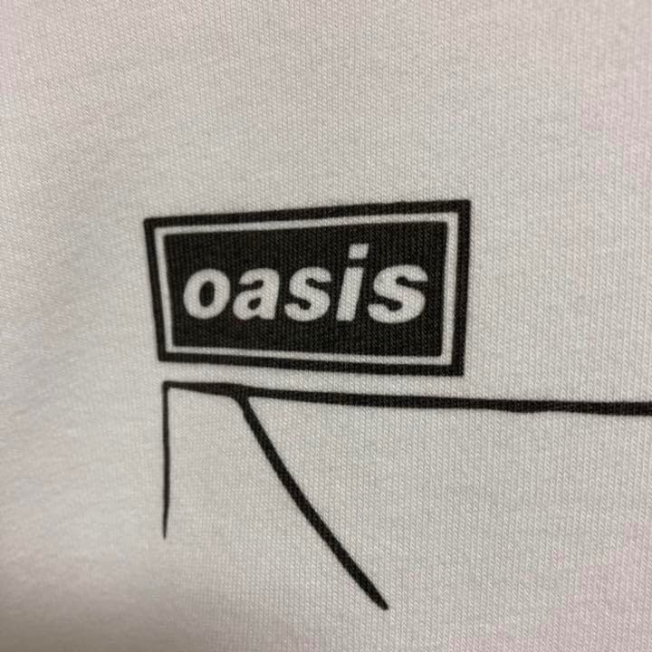 OASIS　当店限定　イラスト風　オアシス　ギャラガー　音楽　古着風　バンT