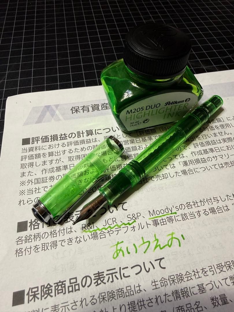 Pelikan ペリカン M205 万年筆 ペン先BB ボトルインクセット