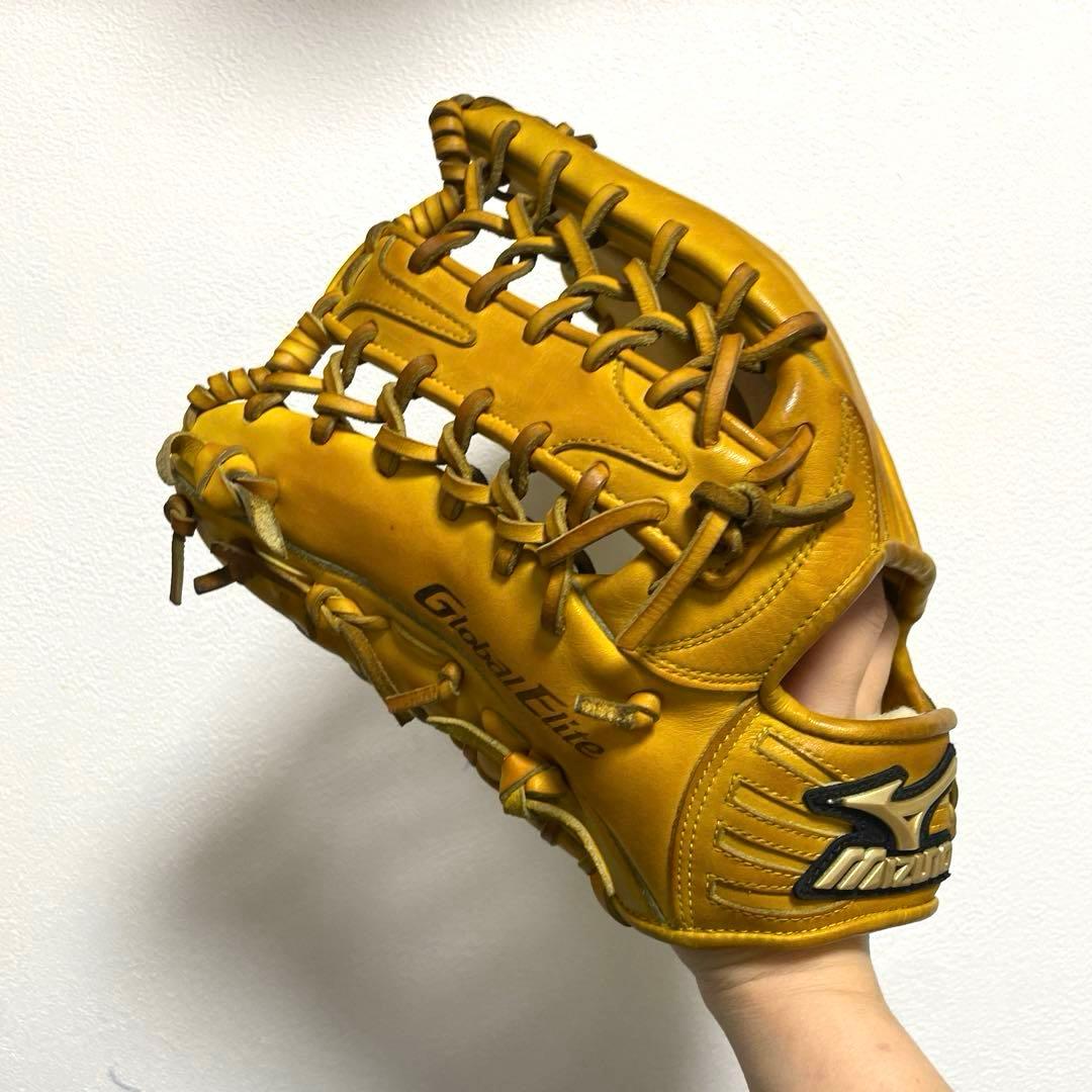 ミズノ グローバルエリート 型抜群 即戦力 軟式　外野手用グローブ 左投げ