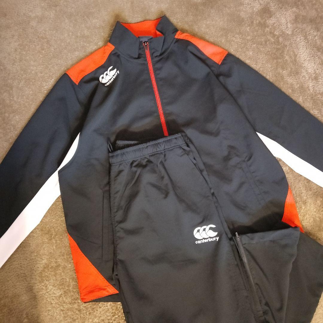 カンタベリーcanterbury ウォームアップウェア セット 黒/赤5L