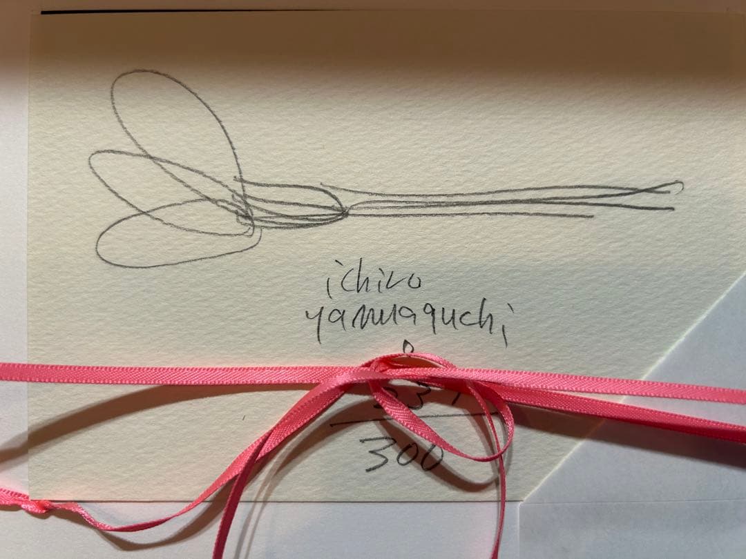 山口一郎　赤い花　赤いHANA フレーム付