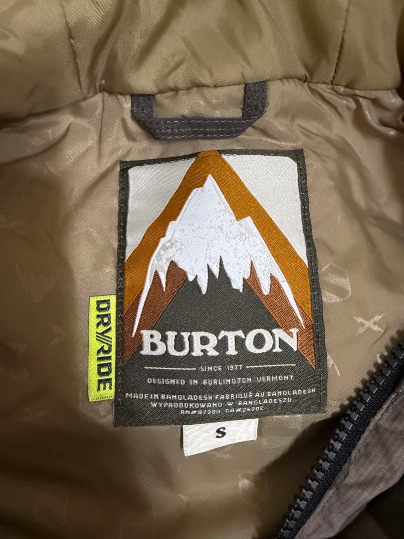 BURTON 迷彩 スノーボードウェア7点セット
