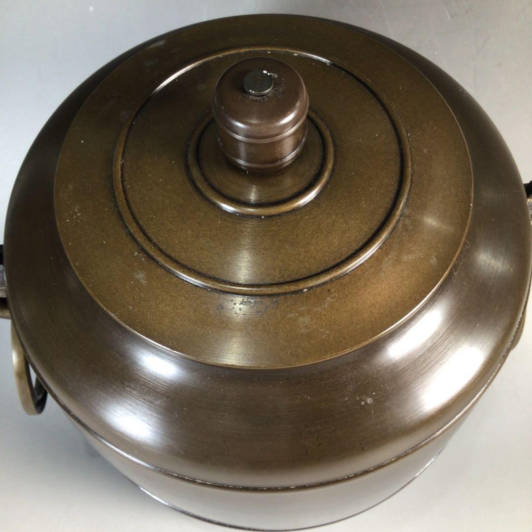 Ｎ８４１　皆具　『角田秀峰造』『唐銅』『水指　建水　蓋置　杓立』　共箱　茶道具