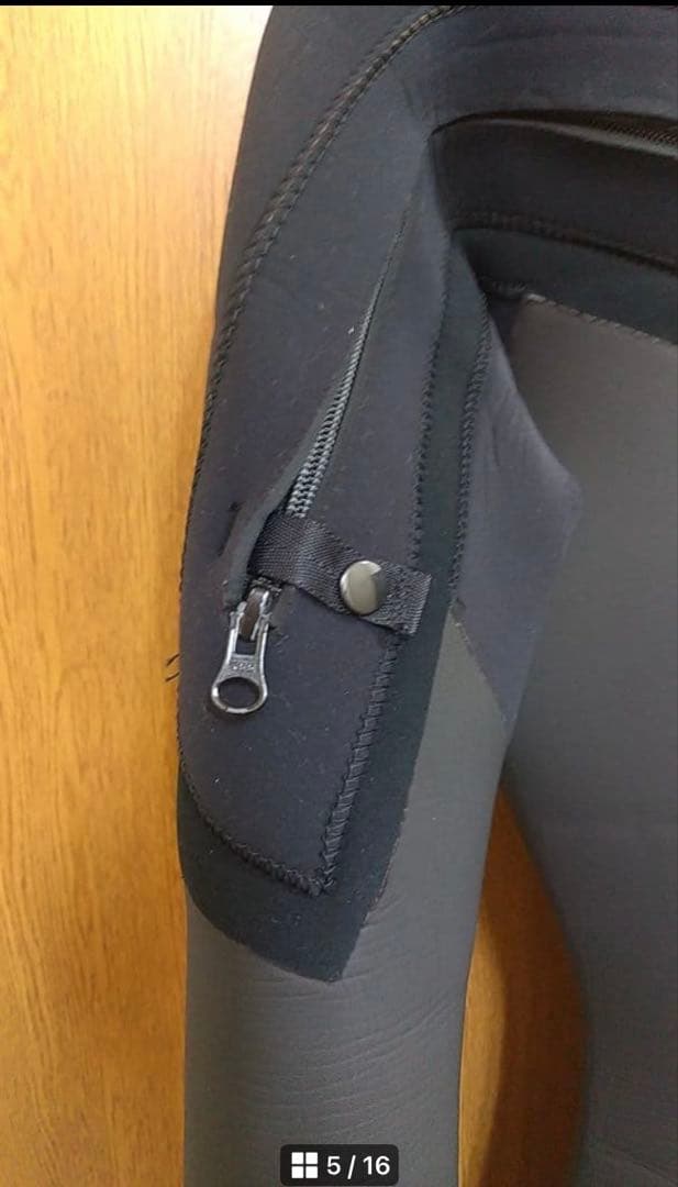 セミドライ　5/3㎜ 裏起毛　MLサイズ　ロングチェストジップ