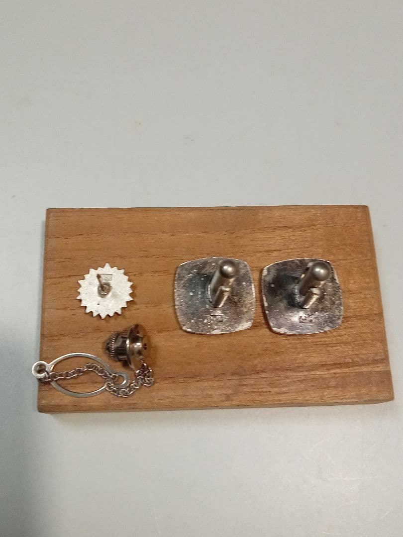 昭和レトロ　ネクタイピン　カフス　セット　錫？　星光学院