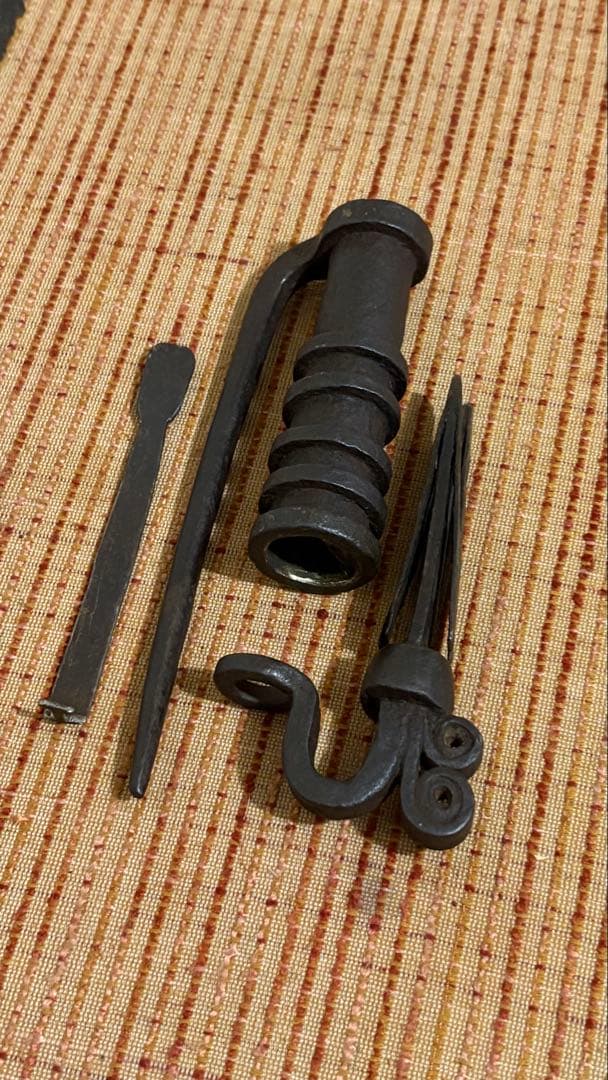 古民具　錠前　鍵　蔵戸　時代物 アンティーク　オブジェ