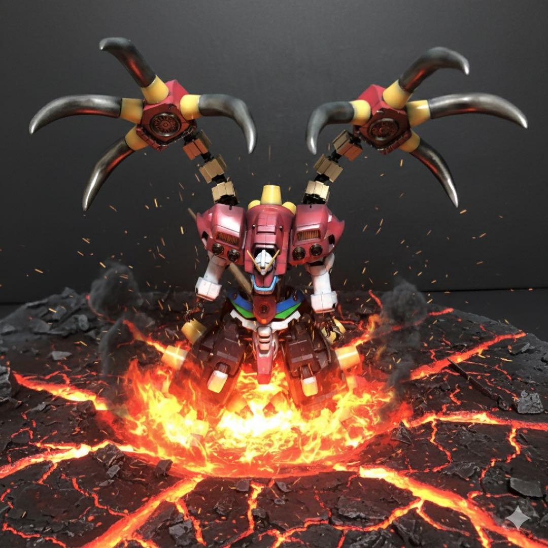 ガンプラ　バンダイ　デビルガンダム　旧キット　改造　全塗装　完成品【Gガンダム】