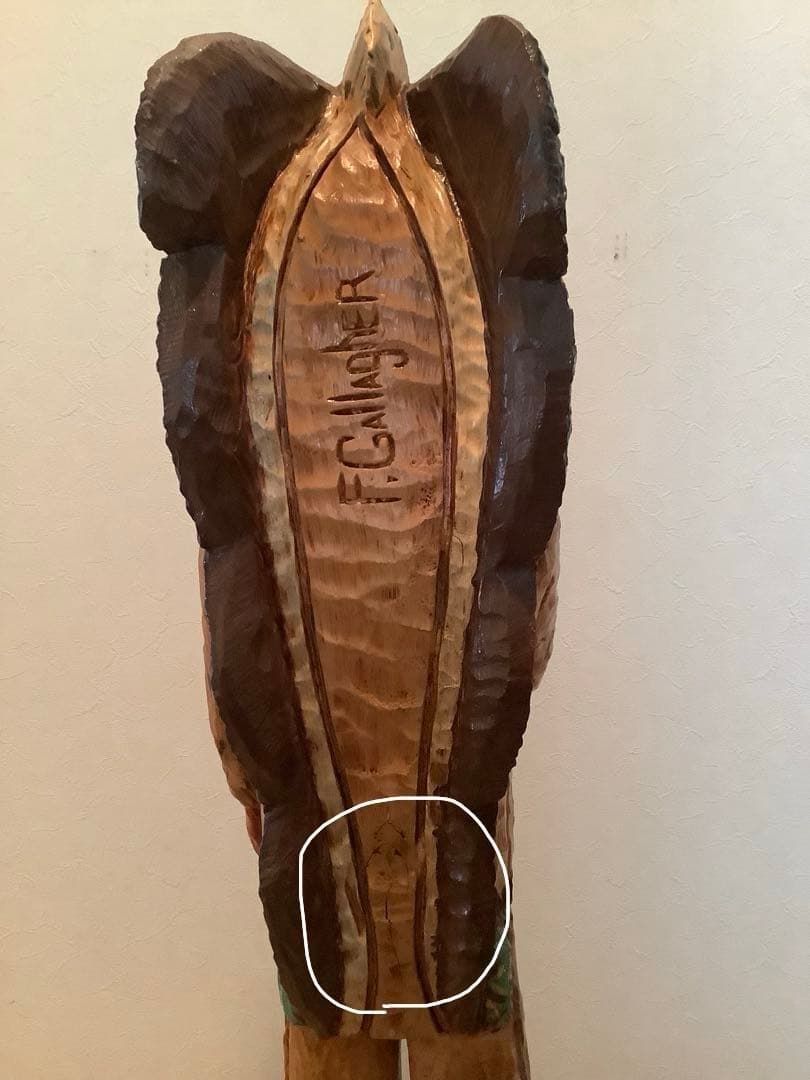 フランク・ギャラガー作ヴィンテージ 120cmシガーストア・インディアン像