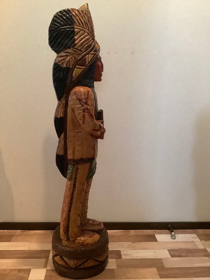 フランク・ギャラガー作ヴィンテージ 120cmシガーストア・インディアン像