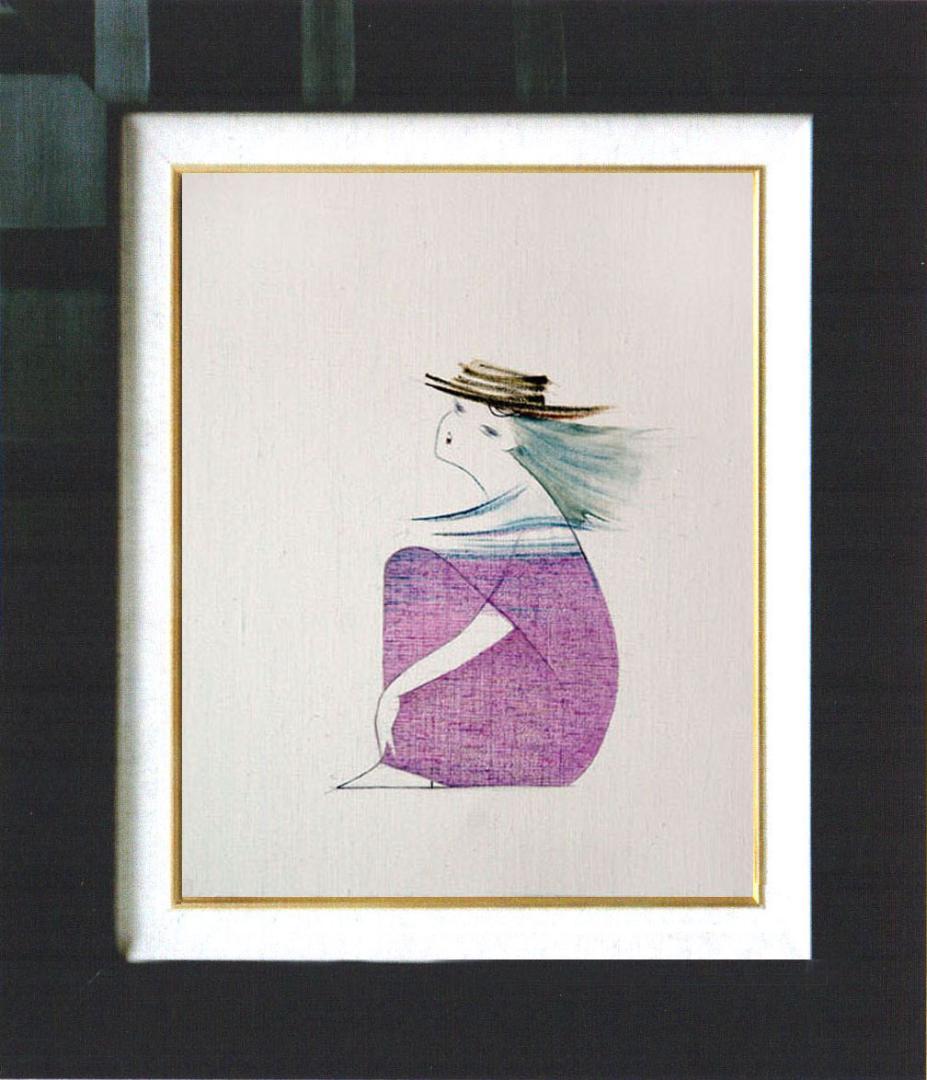 油絵 菅家令子 絵 絵画 インテリア F4-080414 人物 女性像