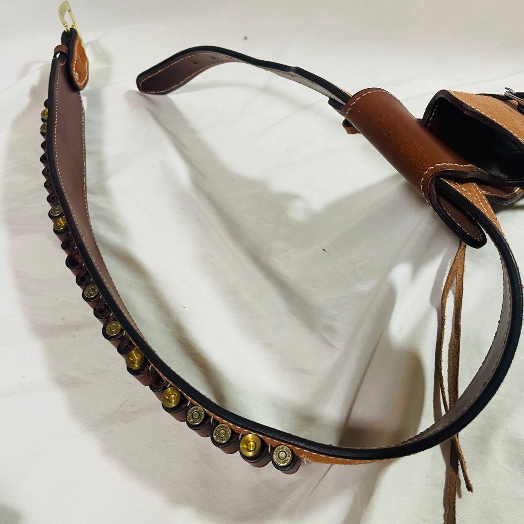 ホルスター レザー ウエスタン ガンベルト カートリッジ付き