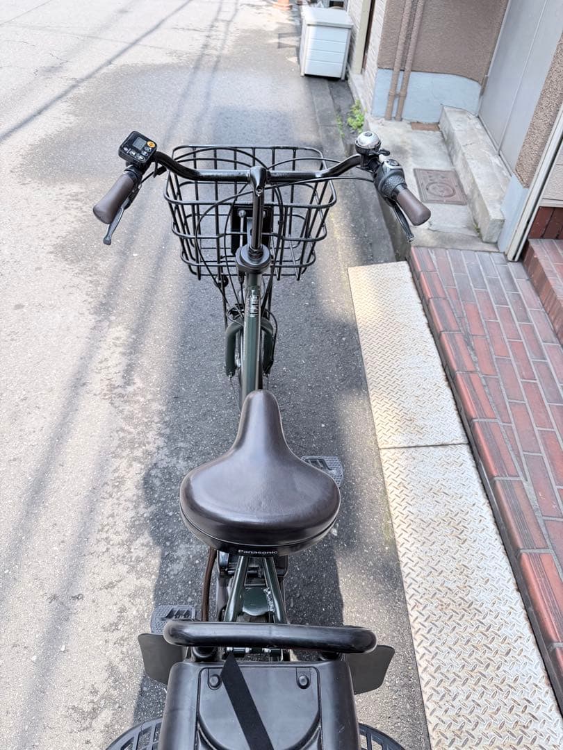 大阪府　子供乗せ　パナソニック 電動アシスト自転車 チャイルドシート付き グレー