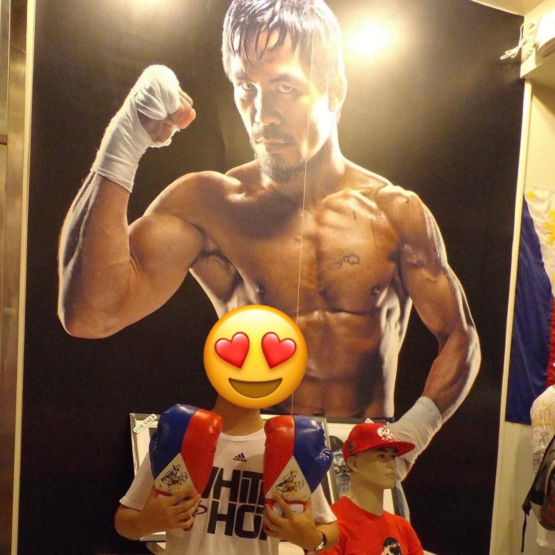 本物 インスク入り パッキャオ　直筆サイン入り　グローブ