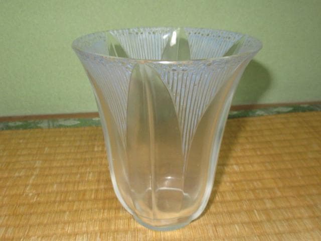 極希少1926年作定価20万◆ラリック 花瓶『カンパニュール』オパルセントガラス