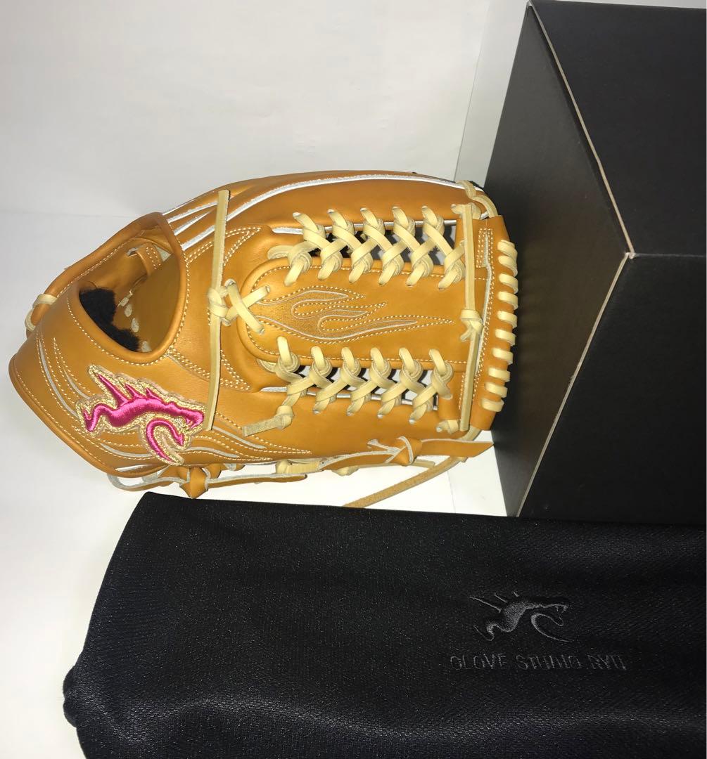 ryu 硬式内野手グラブ! ピンク×ゴールド!