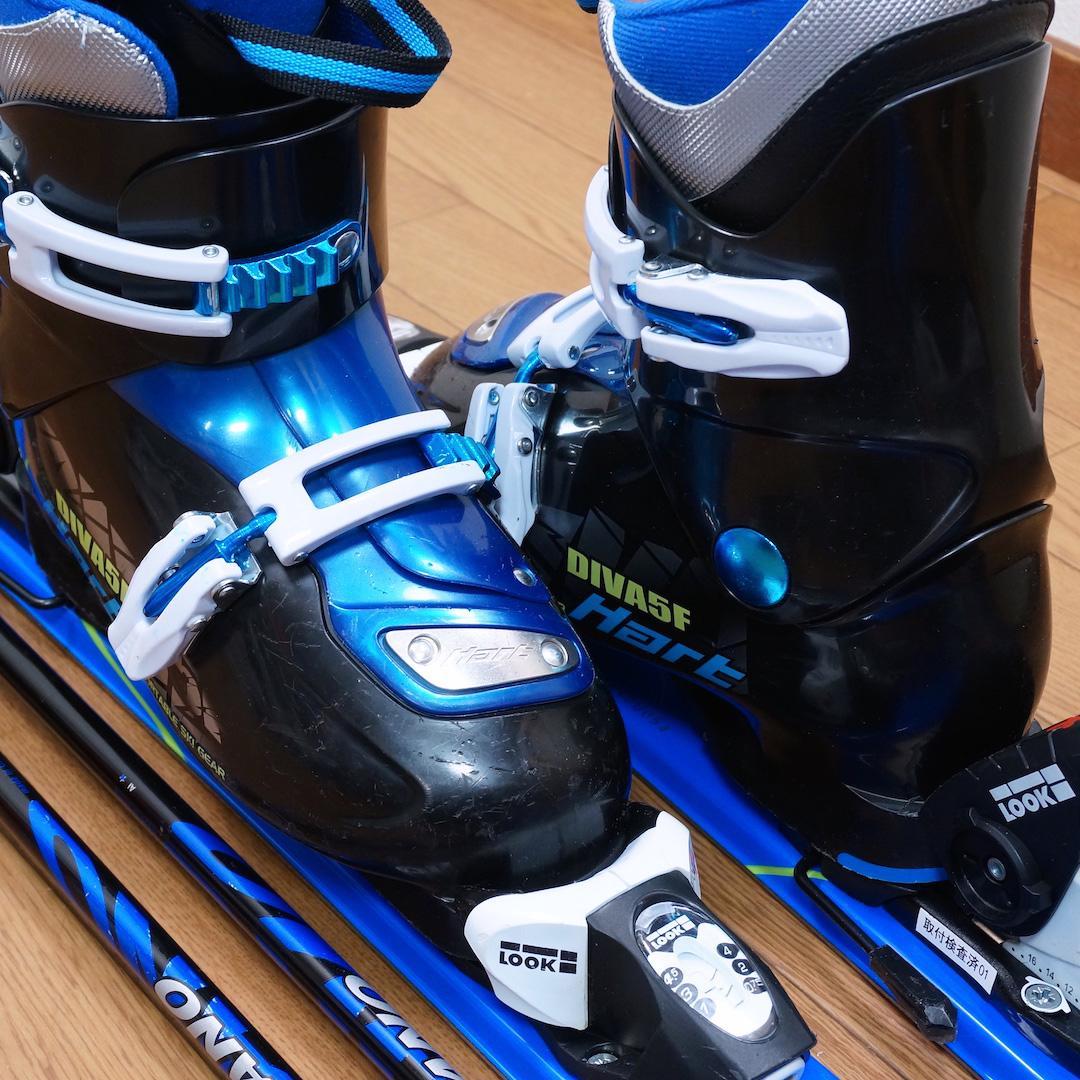 メンテ済 140cm 靴24cm SWALLOW スキーセット