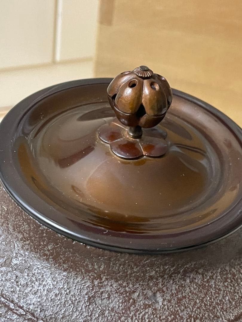 二代 金森紹栄 作　唐銅 朝鮮風炉 真形釜添　茶道具　共箱・作歴付　未使用