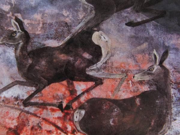 中野嘉之、生命の賛歌、希少画集画、新品額装付、状態良好