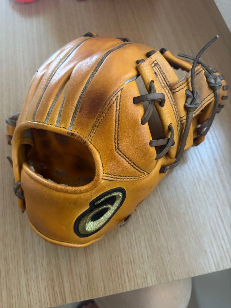 アシックス軟式グローブ オレンジ