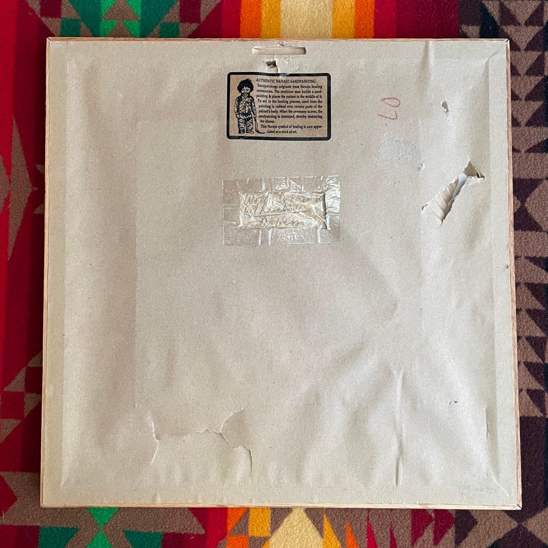 ネイティブアメリカン　ナバホ族サンドペイント砂絵USAヴィンテージnavajo