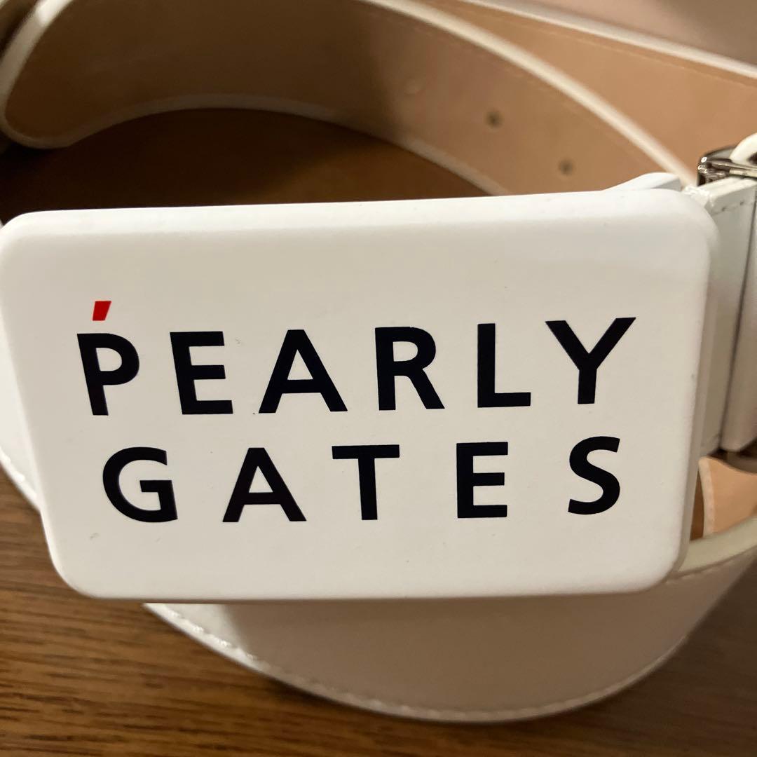【新品未使用】パーリーゲイツ　PEARLY GATES ホワイト レザー　ベルト