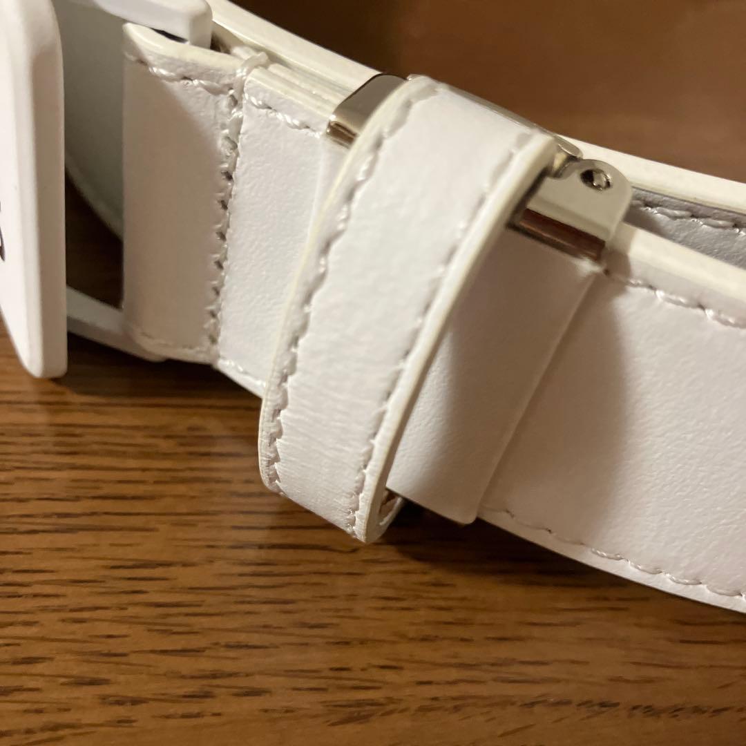 【新品未使用】パーリーゲイツ　PEARLY GATES ホワイト レザー　ベルト